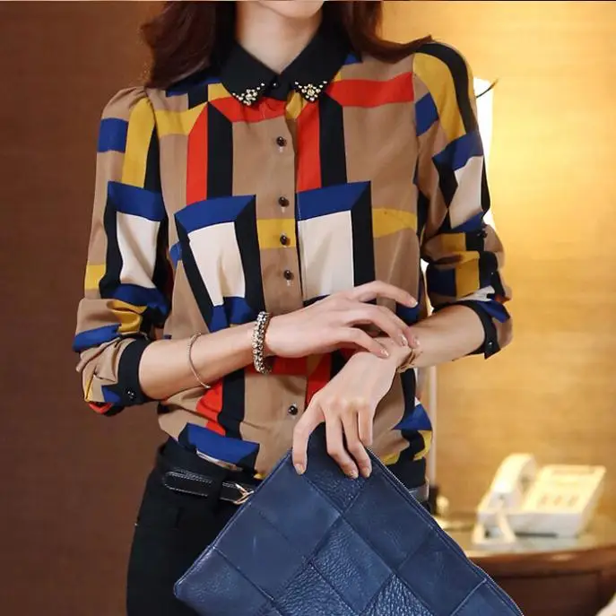 Бесплатная Доставка Новый Дамы Формальных Блузка Корейский 2016 Осень Мода