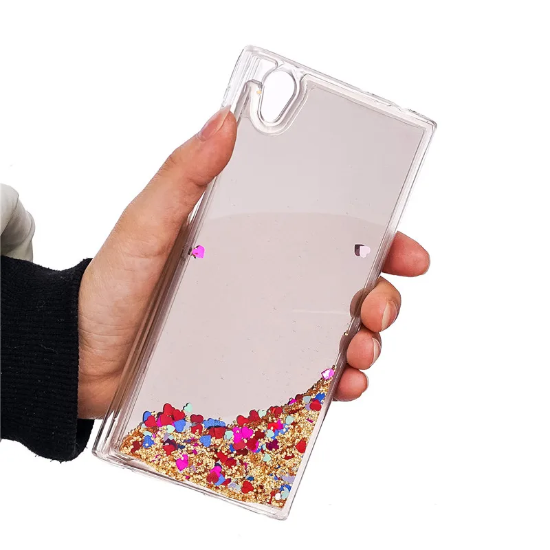 Для sony Xperia L1 дело Блеск Динамические Liquid мягкие ТПУ зеркало Чехлы для Coque G3311 G3312