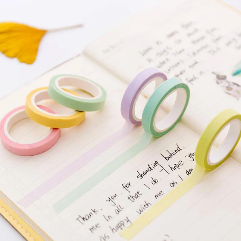 3 шт. милые Карамельный цвет и бумажная лента Kawaii DIY ручной учетной записи
