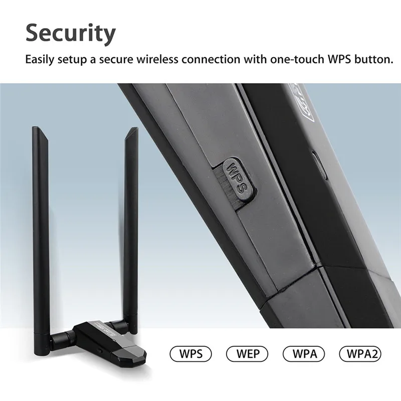 Беспроводной сетевой карты USB 3,0 Dual Band 2,4 ГГц 5 ГГц 1200 Мбит Long Range AC1200 802.11ac адаптер Wi-Fi антенны