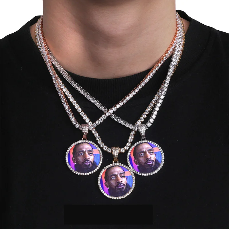 В стиле хип хоп Miro вымощенное AAA кубический циркон Bling льдом фоторамка на память