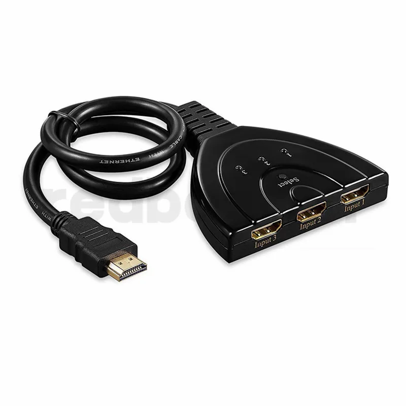 HDMI Splitter 3 Ports Switcher Cable 1.4b 1080P for DVD HDTV Xbox PS3 PS4 in 1 out Port Hub Switch |