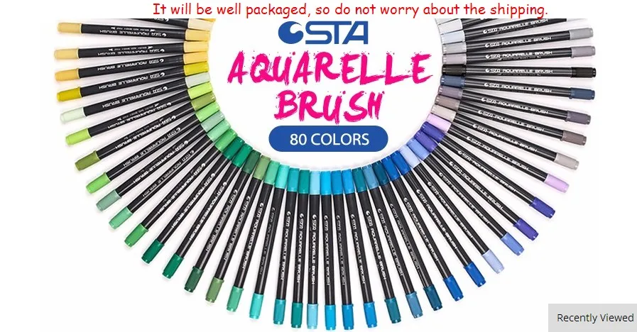 STA кисть для рисования с двойной головкой художественный растворимый цветной