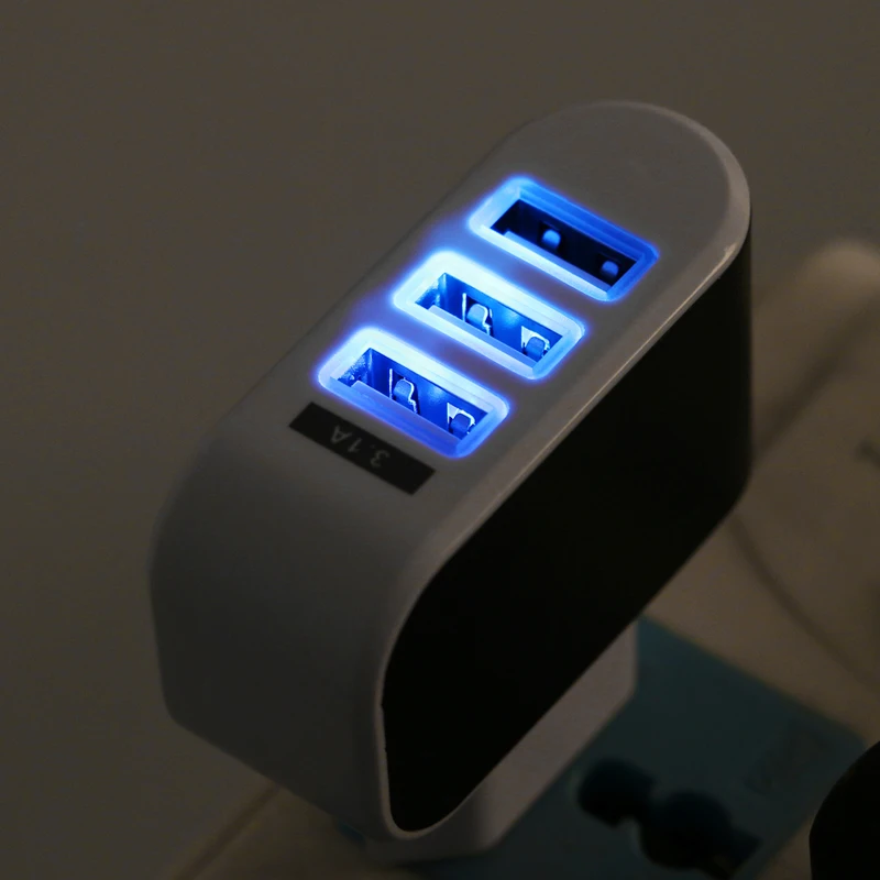 Тройной USB-порт для дома и путешествий зарядное устройство переменного тока
