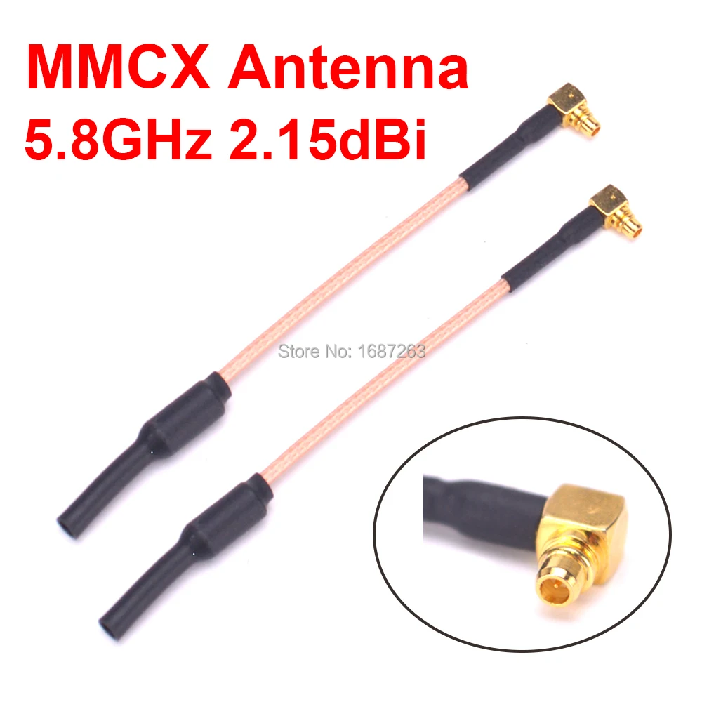 FPV 5 8 GHz 2.15dBi MMCX 90 градусов линейная Антенна антенна Детали и аксессуары 