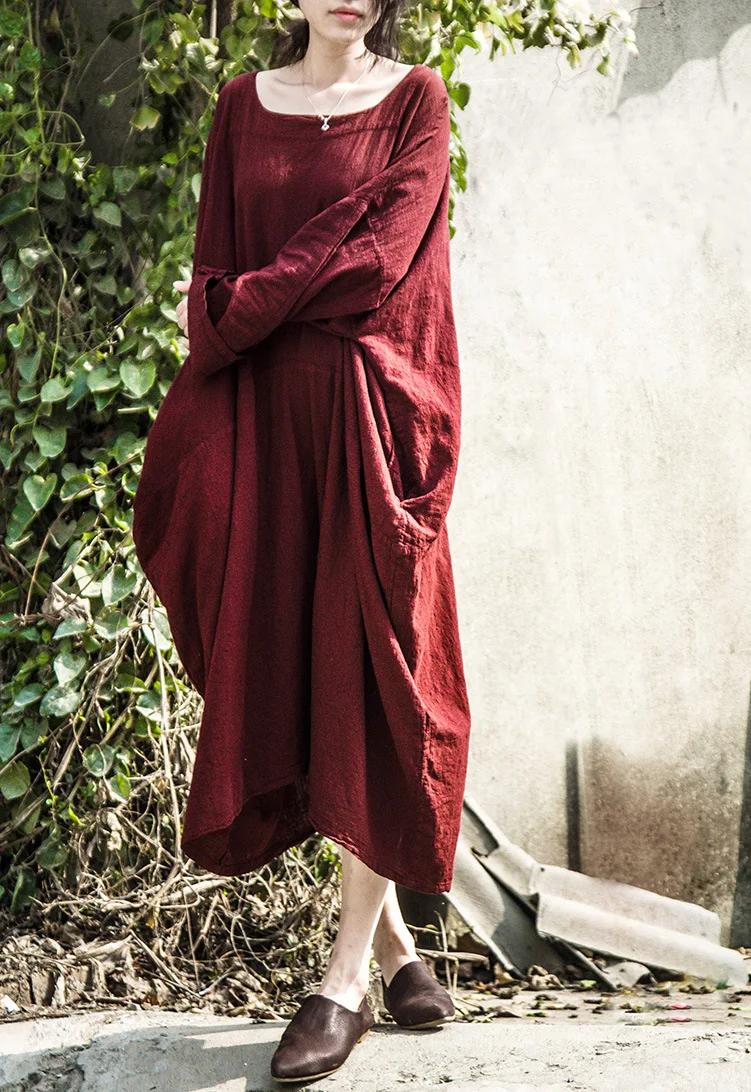 Платье женское винтажное с длинным рукавом и О вырезом|dresses fashion|dresses spaindress journal |