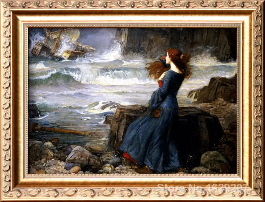 Миранда буря от John William Waterhouse Adolphe Bouguereau картины Домашний декор Ручная роспись