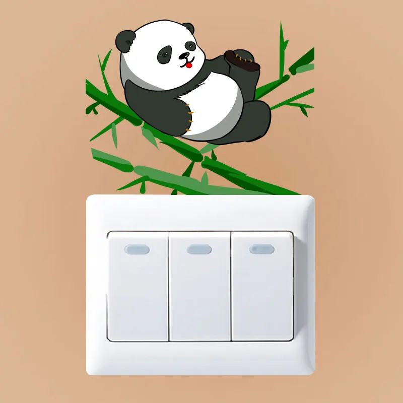 YOJA The Lazy Panda раскладывается на бамбук ПВХ гостиная домашний декор наклейка стену