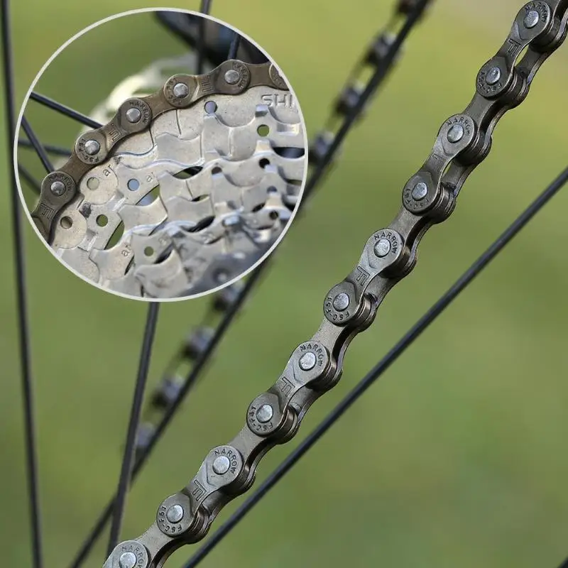Велосипедная цепь 116 звеньев 7S 8S 21/24 скорости MTB горный велосипед велосипедная стальная цепь велосипедные части велосипедная цепь горячая распродажа