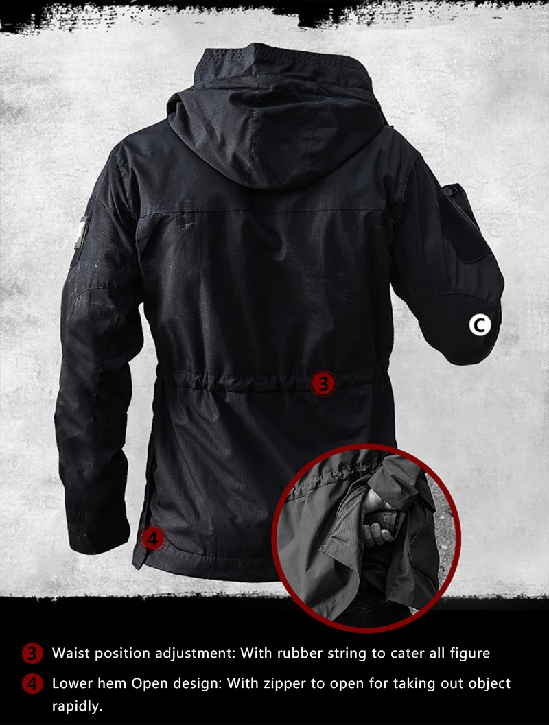 IDOGEAR M65 британская армейская одежда тактическая ветровка для мужчин зима осень водонепроницаемый летный пилот пальто куртка с капюшоном