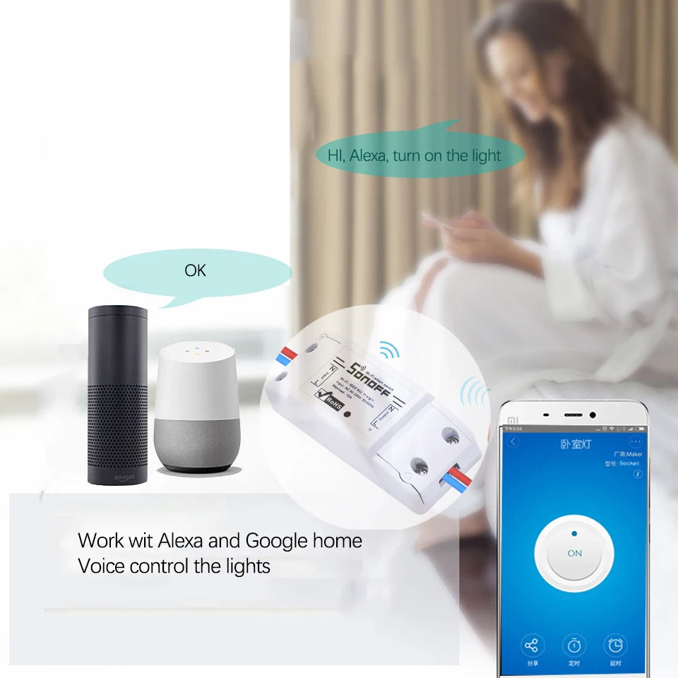 Sonoff Смарт Diy реле основной переключатель/Sonoff 4CH R2 беспроводной WiFi Пульт