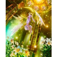 beautiful angel and flower diamond embroidery diy diamond painting mosaic diamant painting 3d cross stitch pictures h406