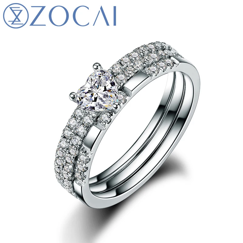 Кольцо ZOCAI из 100% натурального бриллианта с сертификатом 0 75 карата кольцо белого