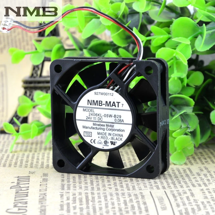 3-линейный охлаждающий вентилятор для NMB 6015 2406KL-05W-B29 24V 0.08A