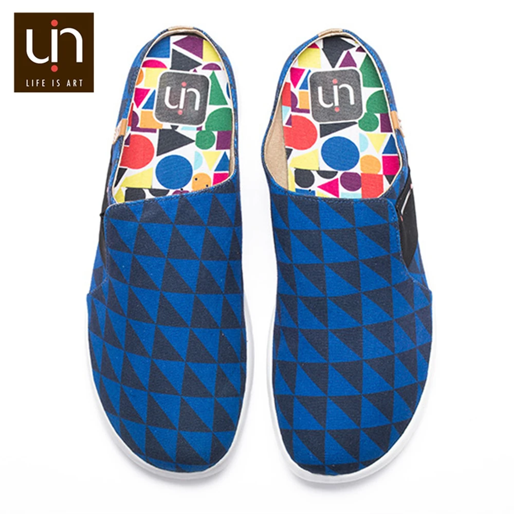 UIN/Повседневные парусиновые тапочки с рисунком Женские и мужские мягкие уличные