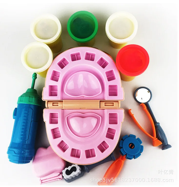 Детские игрушки для стоматолога с резиновой глиной удаления и наполнения зубов |