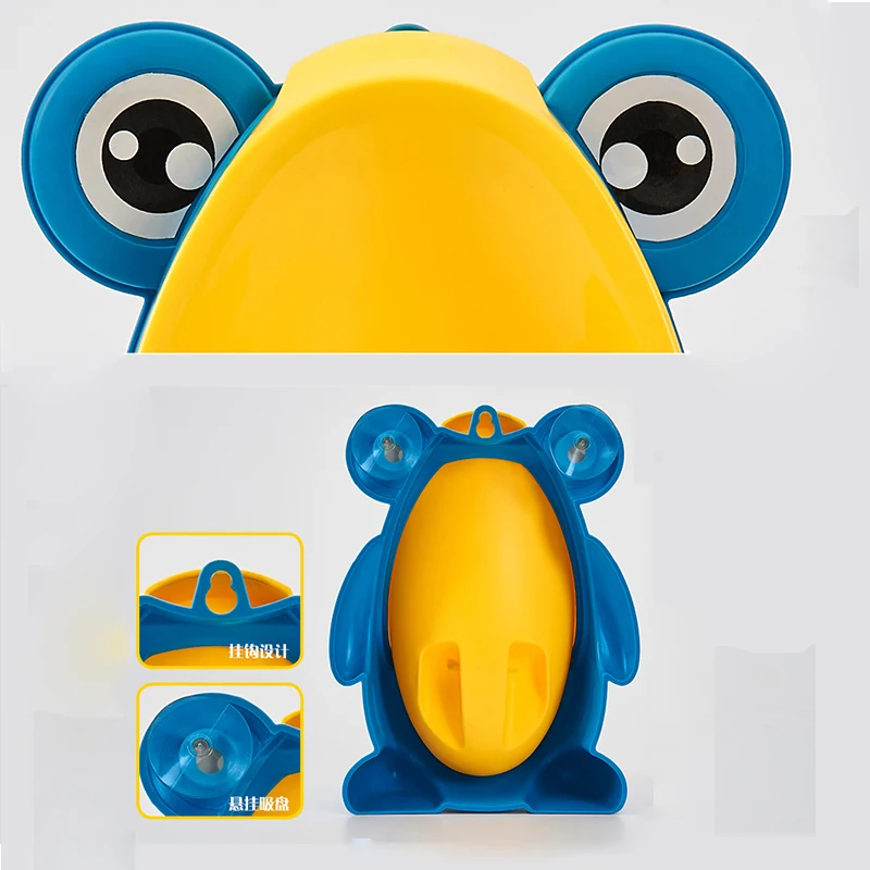 2 цвета вертикальный настенный писсуар в форме лягушки для маленьких детей