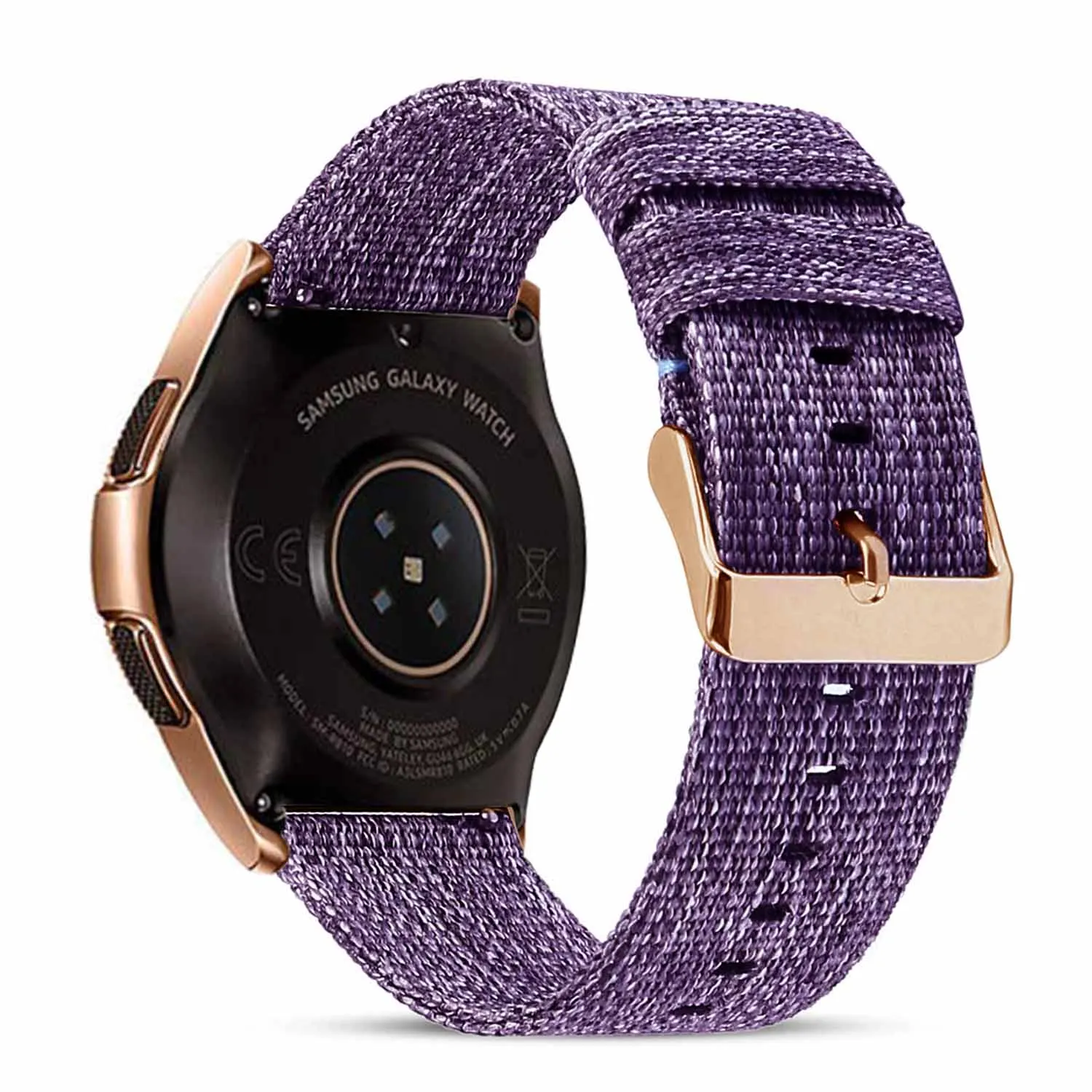 Watch Band For Samsung Gear sport S2 S3 Frontier Classic Band huami amazfit bip Strap huawei GT 2 galaxy watch active 42 46mm - Цвет ремешка: Фиолетовый