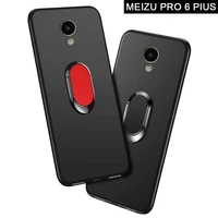 cover for meizu pro 6 plus case luxury 5 7 soft black silicone magnetic car holder ring funda for meizu pro 6 plus phone cases