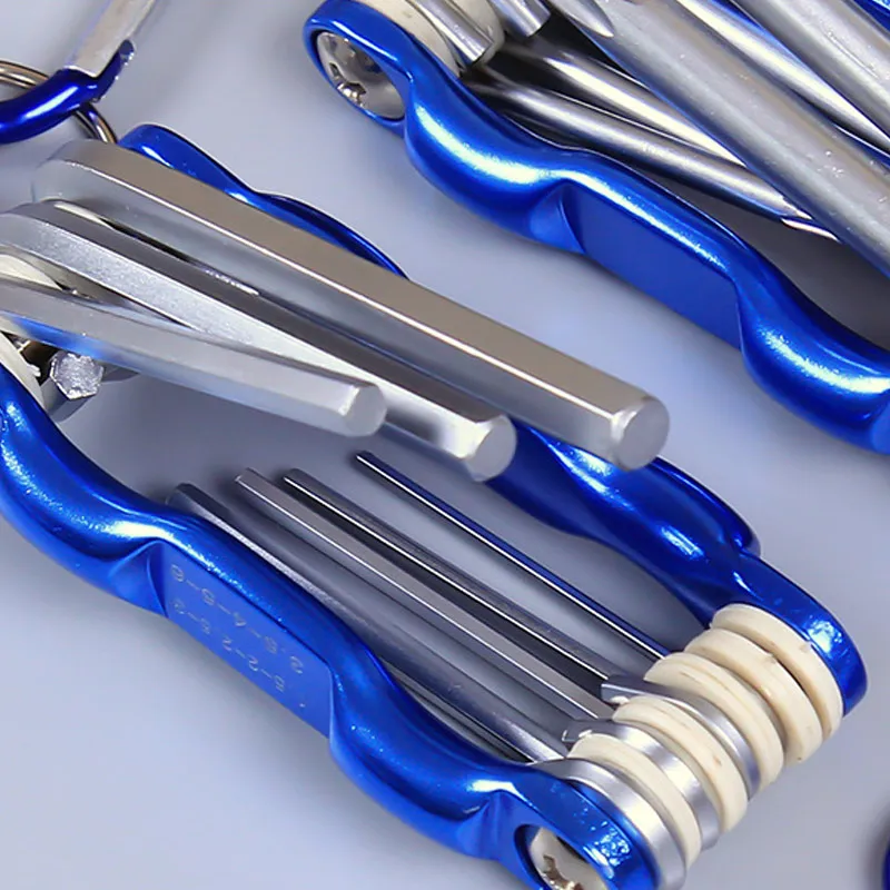 Складной шестигранный ключ метрический с хромированной отделкой карабин для