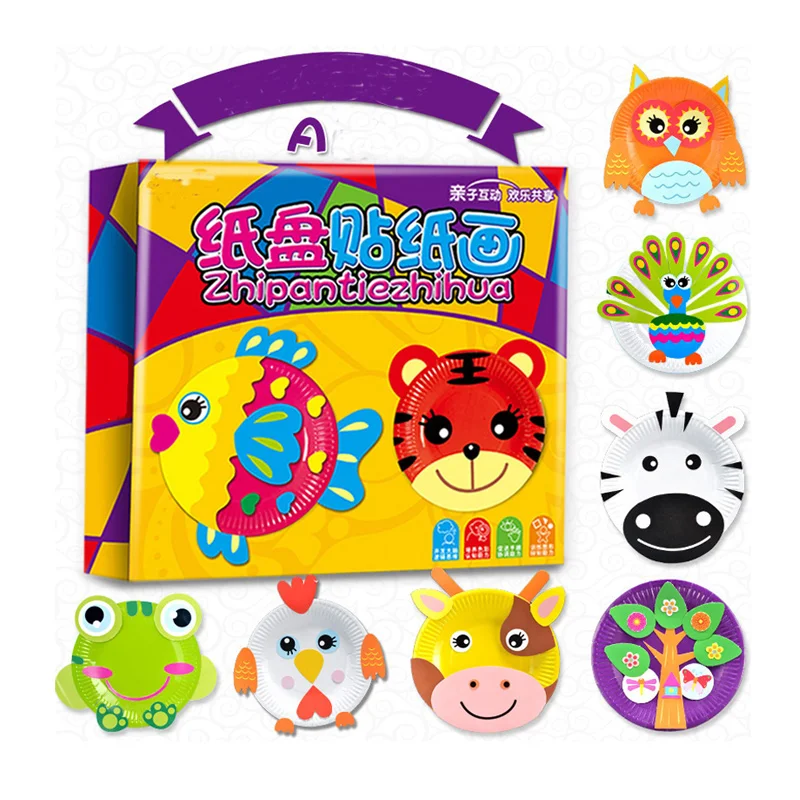 10 шт./компл. детский бумажный лоток ручной работы картина Мультяшные картонные