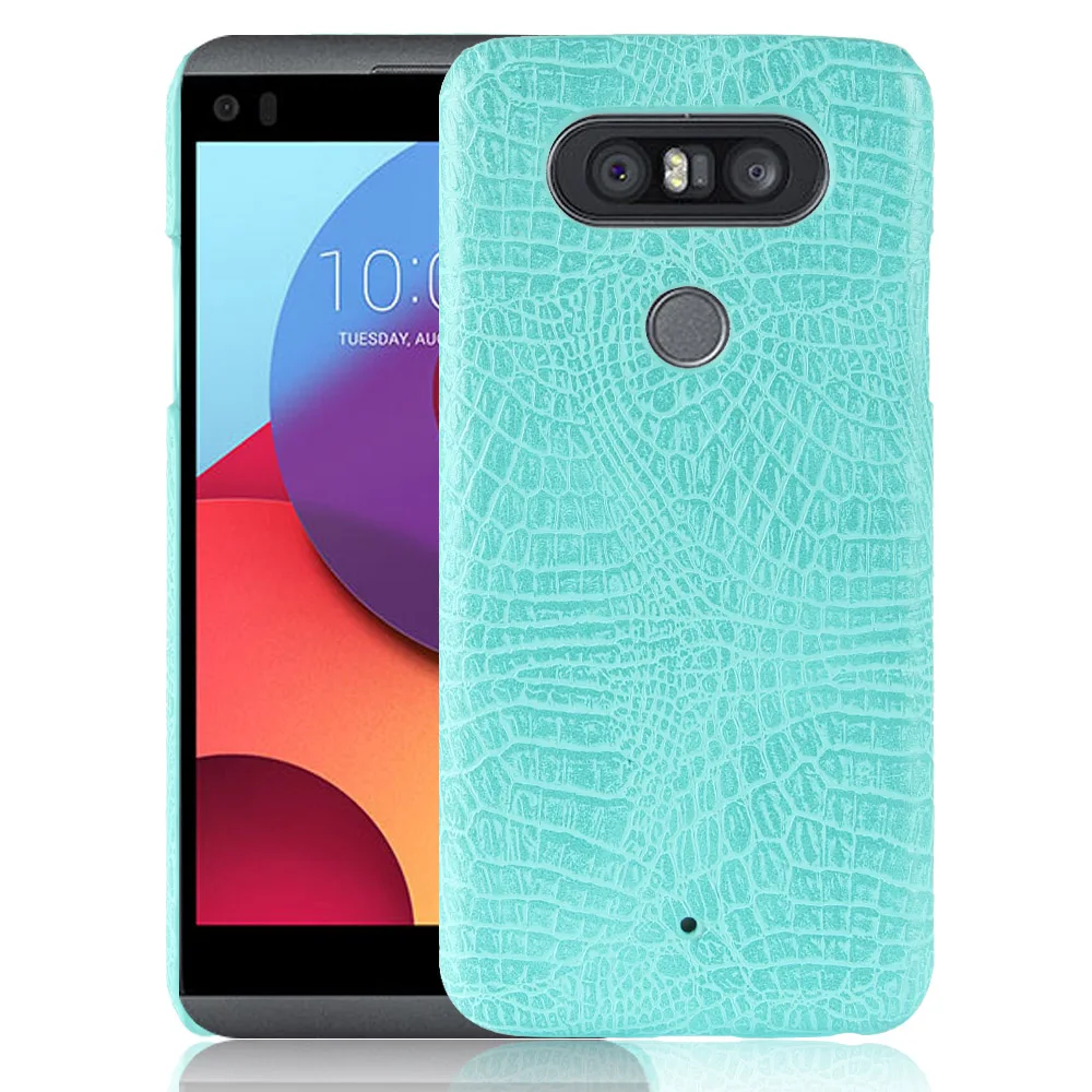 Роскошный кожаный чехол из крокодиловой кожи для LG Q8 с узором противоударный