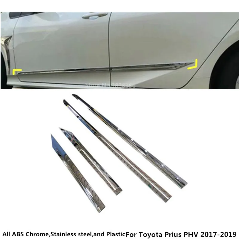 Для Toyota Prius PHV 2017 2018 2019 Автомобиль Обложка детектор ABS Chrome боковая часть нижней