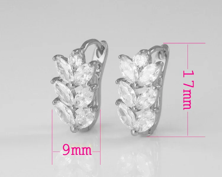 2 пара/лот Cristal Leaf золотые серьги-кольца для женщин ювелирные изделия подарок Bijoux Femme Brinco Ouro корейские серьги Модные ювелирные изделия E0411
