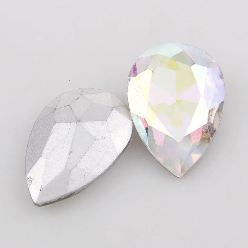 Waterdrop Point back Crystal Clear AB Fancy Stone Glass Rhinestone For DIY Wedding Dress Jewelry Making | Дом и сад