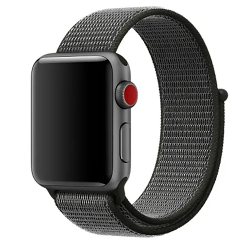 Deep olive Ремешок для Apple Watch, ремешок для Apple Watch 5, 4, 44, мм, 42 мм, iwatch band 3, 2, 5, 42 мм, 38 мм, Спортивная петля, correa, нейлоновый ремешок для часов - Цвет ремешка: Deep olive