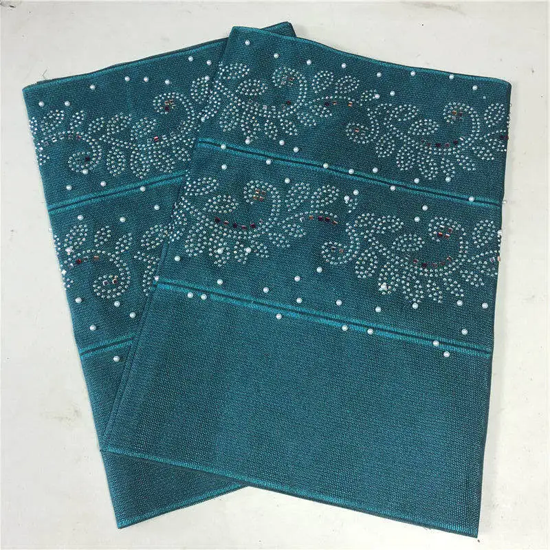 No18 В нигерийском стиле Aso Oke Headtie Африканский тюрбан новые геле обертка с бисером и камнями геле под традиционное платье Aso Oke голову галстук-бабочка 2 шт./упак. 30 - Цвет: No18