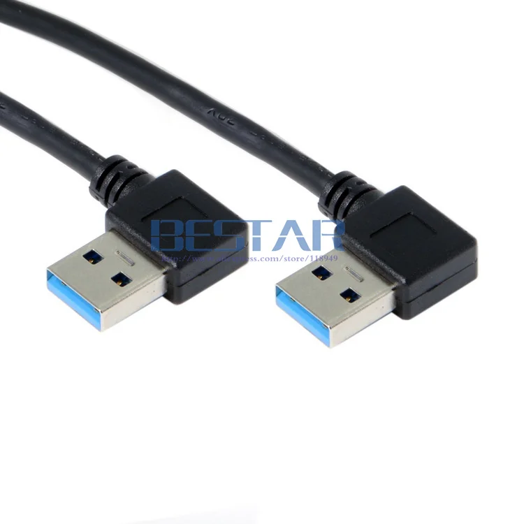 Двойной Угловой Кабель USB 3 0 Type A Тип 90 градусов прямоугольный двойной штекер для
