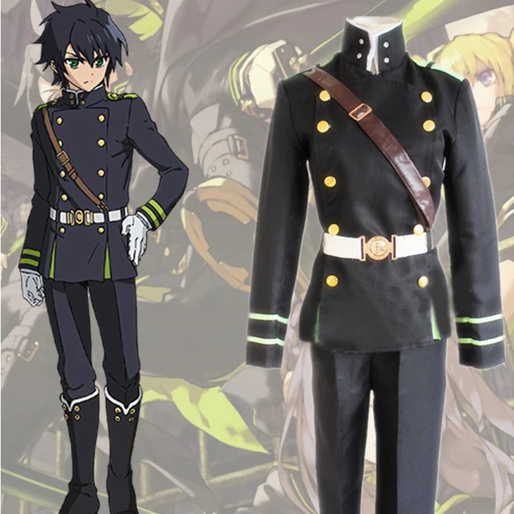 Костюм вампира Yuichiro Hyakuya из аниме сераф Конца Owari no Seraph черный/зеленый|yuichiro hyakuya