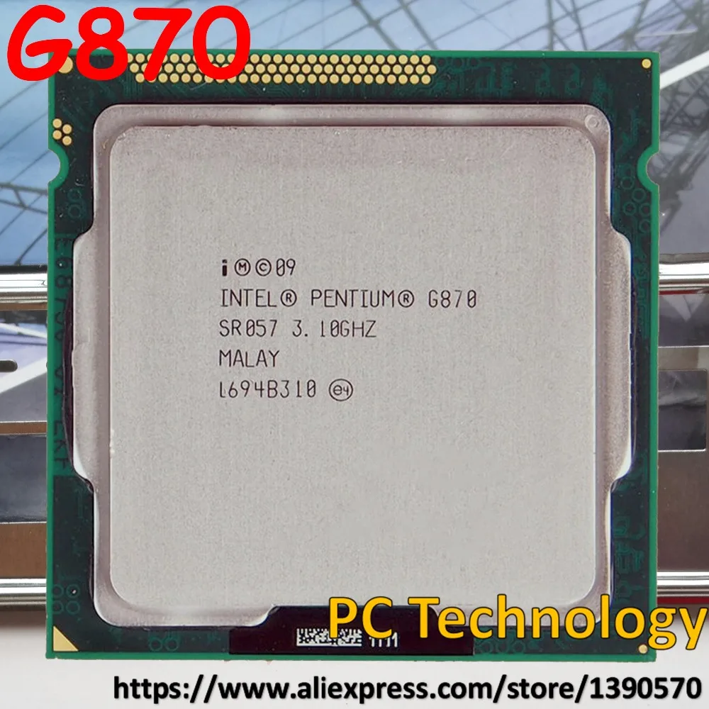 Оригинальный процессор Intel Pentium G870 ЦП 3 1 ГГц 3M LGA1155 65 Вт Настольный двухъядерный