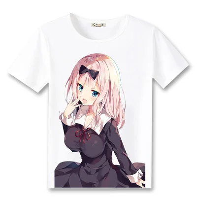Новая футболка для косплея Kaguya-sama: Love Is War Kaguya Shinomiya модная аниме из полиэстера