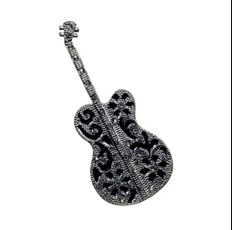 2016 Fashion broches Accessories Vintage guitar man Brooch Musical Instrument Brooches corsage Dress Gift Accessory Men | Украшения и