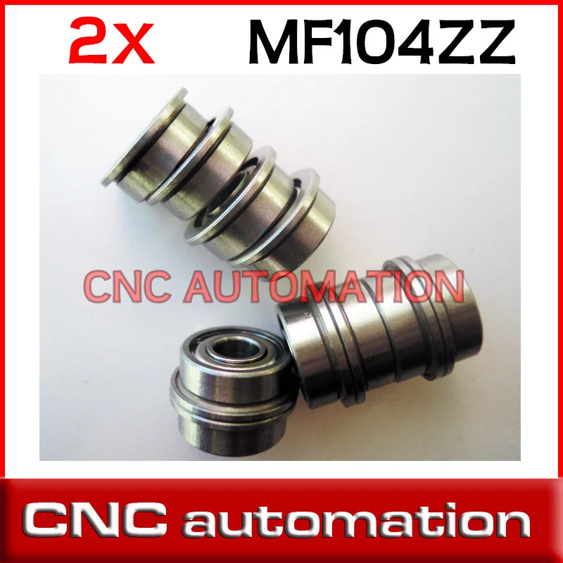 2pcs flanged bearing 4x10x4 mm MF104 MF104ZZ miniature flange deep groove ball bearings radial shaft | Обустройство дома
