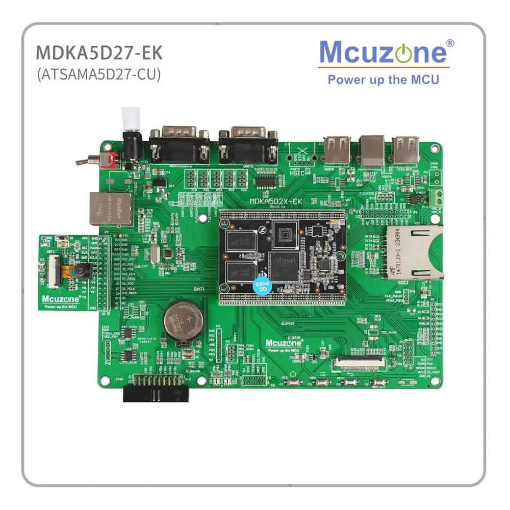 MDKA5D27-EK микрочип ATMEL ATSAMA5D27 500 МГц Cortex-A5 Linux 4 9 HS USB Cap Touch 7 дюймов 1024x600 LCD 512 Мб DDR3/3L |