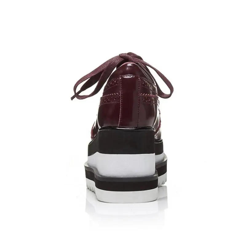 FITWEE/Женская обувь туфли лодочки на высокой платформе из натуральной кожи женская