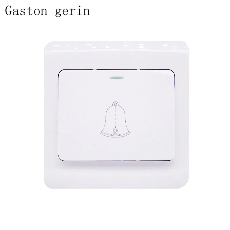 Дверной звонок с одной кнопкой водонепроницаемая белая панель индикатором 10 А 110