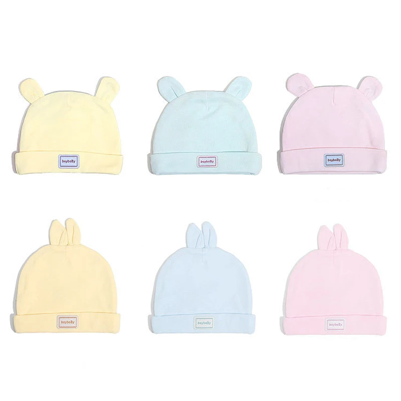 Elastic Knitted Cotton Baby Hats Cute Cartoon Autumn Warm Toddler Girl Boy Kids Winter 2018 Fashion Cap | Детская одежда и обувь