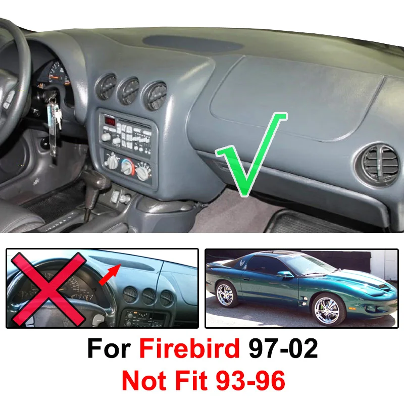 Коврик для приборной панели Xukey Солнцезащитный ковер Pontiac Firebird Trans AM 1997 1998 1999