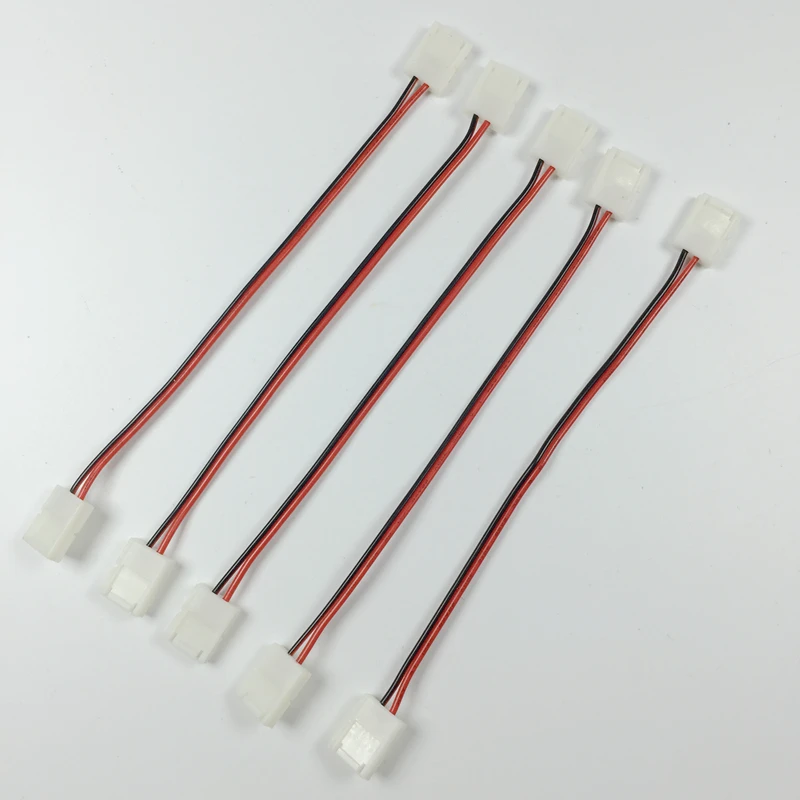 8mm 2 pin led strip connector 3528 extension cable wire accessories both end with 10pcs/lot | Обустройство дома