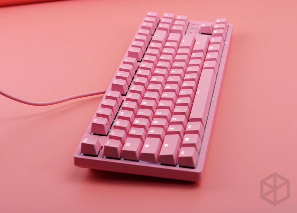 Durgod 87 милая розовая k320 механическая клавиатура с подсветкой Переключатели Cherry MX abs doubleshot keycaps коричневый синий красный переключатель