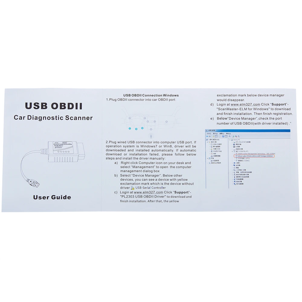 ELM327 usb V1.5 OBD 2 ELM 327 USB интерфейс CAN-BUS сканер диагностический инструмент считыватель кодов поддержка OBD-II протоколов диагностический инструмент