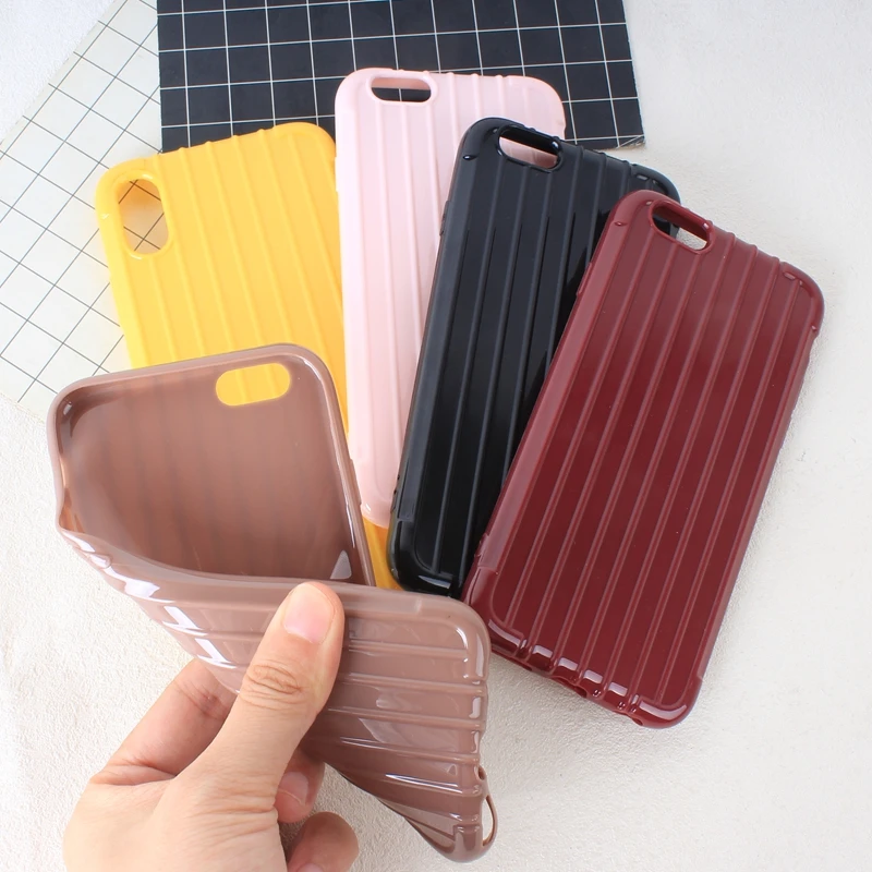 Цветной чехол для телефона Apple iPhone 6 6s модный однотонный мягкий из ТПУ iphone 7 8 Plus X XS