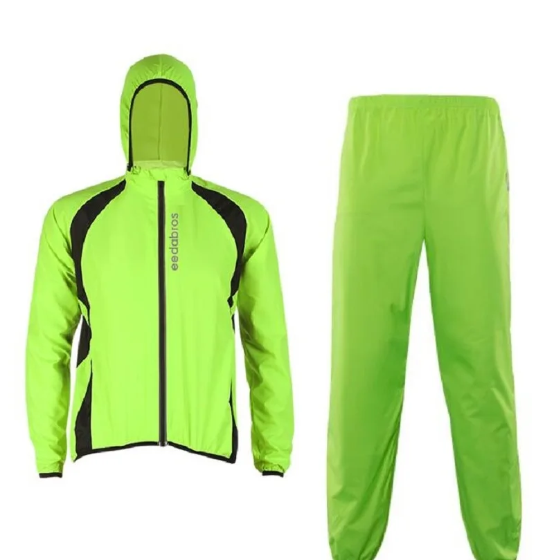 raincoat rain pants Быстросохнущая велосипедная куртка, водонепроницаемый дождевик, дождевик, брюки, набор, ветрозащитные мужские штаны для бега, дождевик, дождевик, штаны для дождя - Цвет: raincoat rain pants