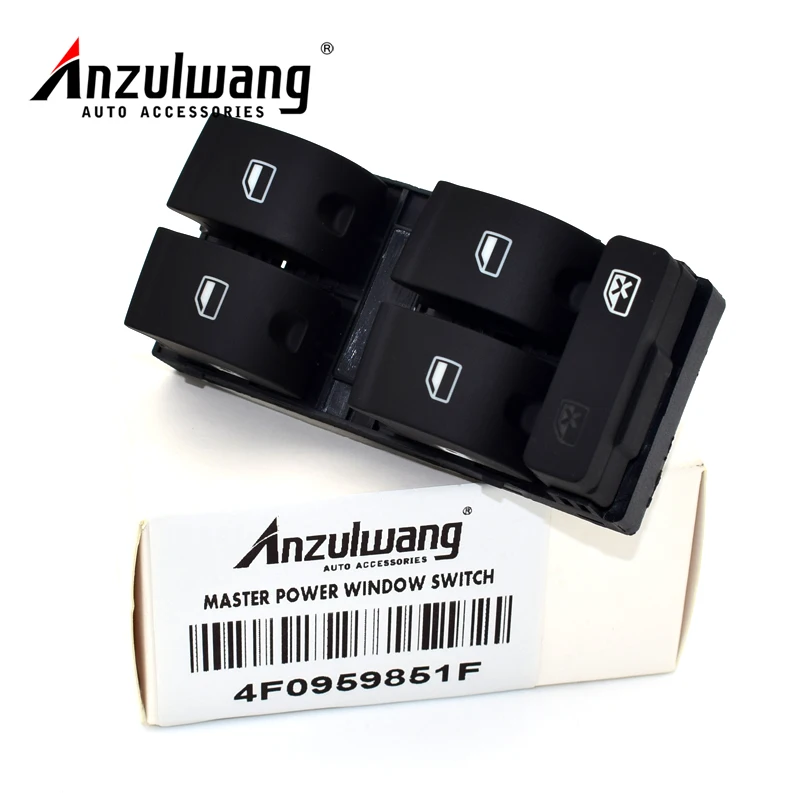 Боковая кнопка управления ANZULWANG 4F0 959 851 F 4F0959851F для Audi1 A6 A3 Q7 2004 2011|window control switch button|4f0