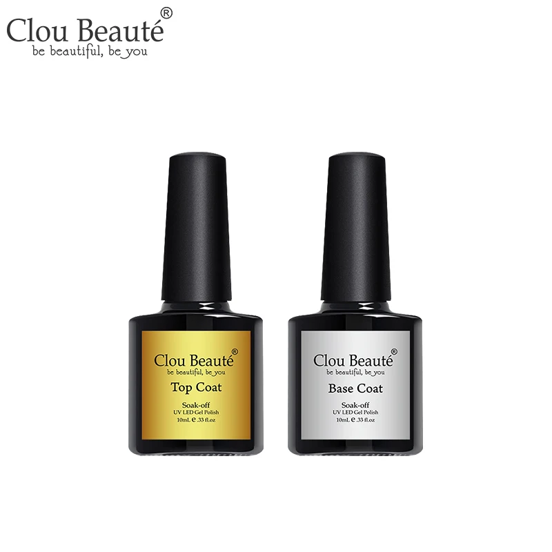 Clou Beaute Полупостоянный УФ-лак, Гель-лак, 10 мл, серия Nude, Гель-лак для ногтей, впитывающий Гибридный гвоздь, лак для ногтей - Цвет: Base and Top