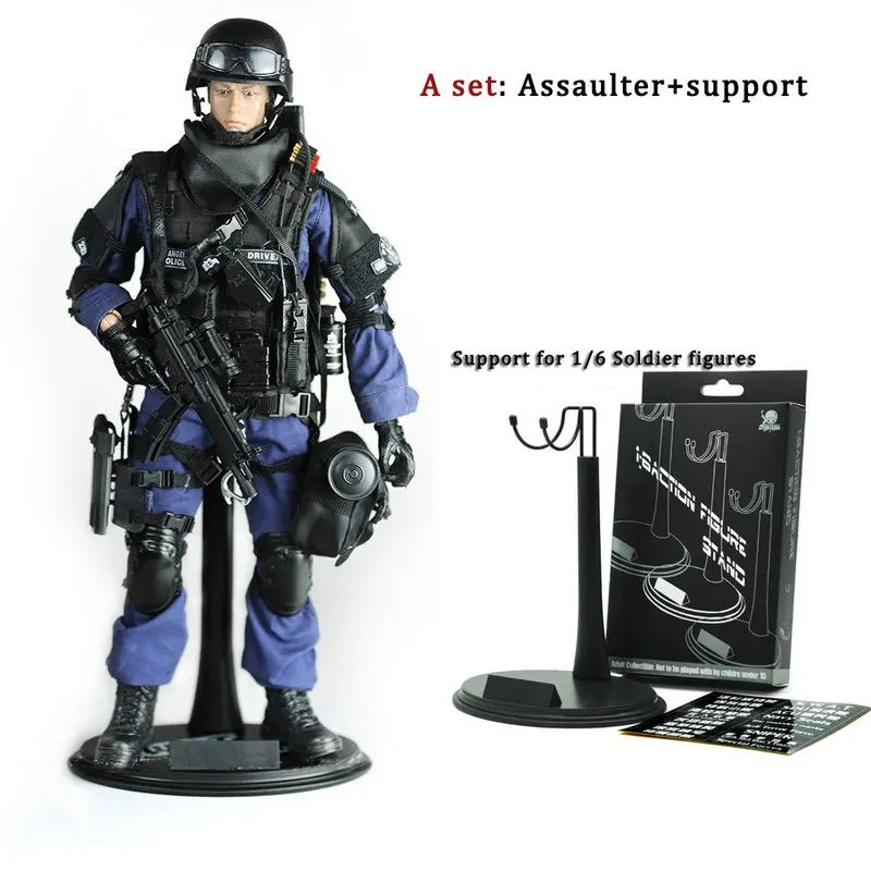 1" ассуальтер, специальный солдат, фигурка, 1/6 масштаб, SWAT, солдатик, модели, армейские игрушки, коллекция, игрушки для мальчиков, для детей, подарок - Цвет: a ASSUALTER a stand